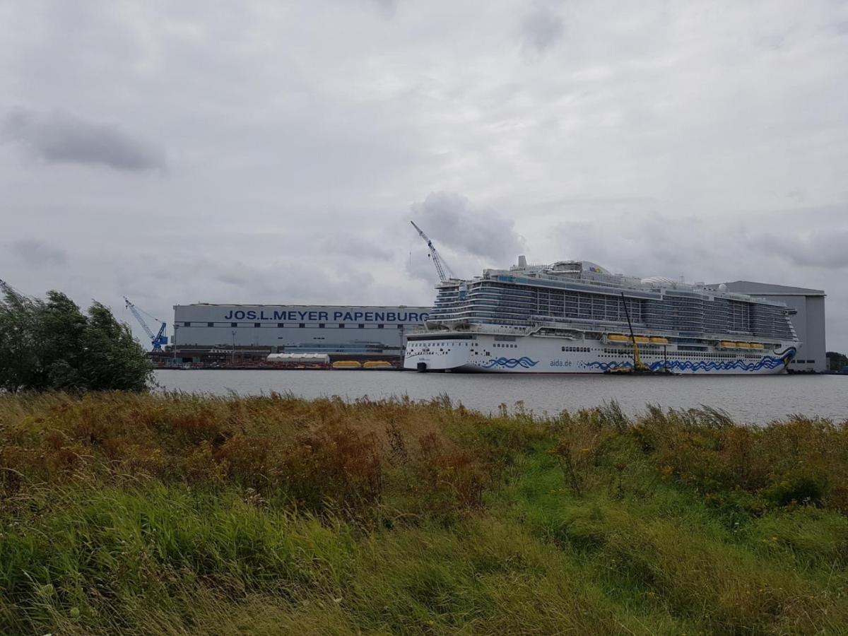 Idyllisches Ferienhaus Naehe Meyer Werft Papenbourg Extérieur photo